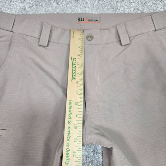 5.11 Tactical Fast-Tac Pants Mens 38x32 Khaki Tan Ripstop Chino 74461-055 - Picture 10 of 13